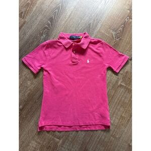 Polo Ralph Lauren Kids Pink Short Sleeve Classic Fit Polo Shirt Size M 10-12